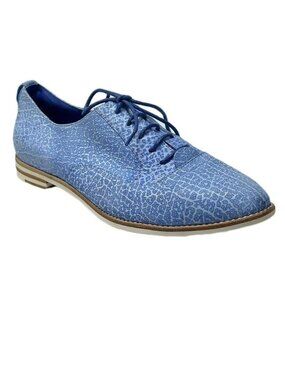 Black Sheep Empire Womens Blue Patterned Lace-Up Oxfords Size 40/9